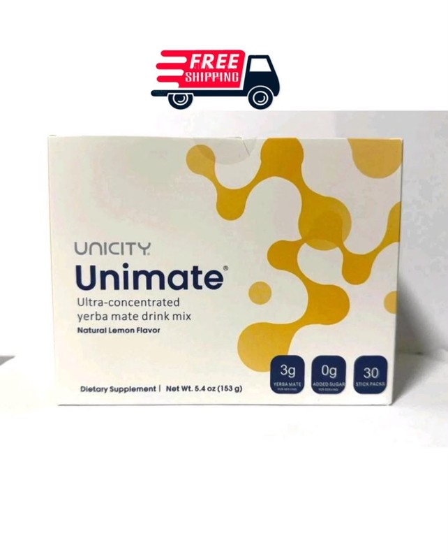 Unicity Unimate Lemon Flavor Packs – 30 Counts – Exp 08/2028