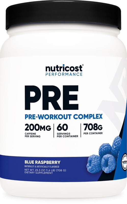Nutricost Pre-Workout Complex Powder (Blue Raspberry) 60 Serivings