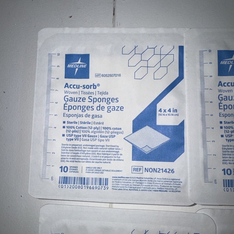 Lot Of 17 Medical Supplies Wound Care 4x4/Sterilux & Medline Gauze Rolls ALL NEW gallery