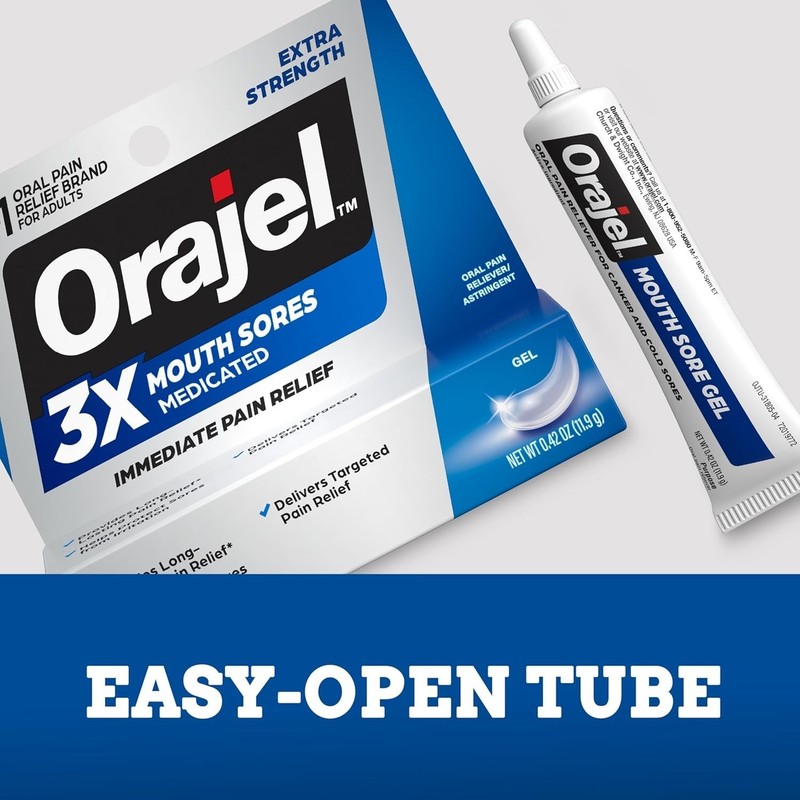 Orajel 3X for Mouth Sores Maximum Strength Gel Tube 0.42oz- From #1 Oral Pain... gallery