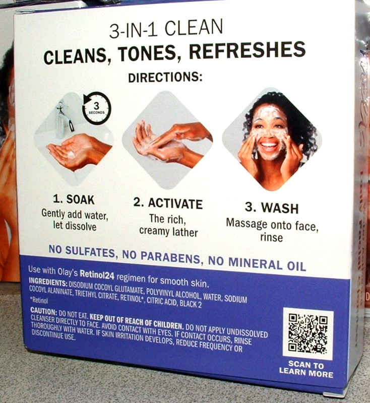 Olay Cleansing Melts Face Cleanser + Retinol 32ct Facial Cleaner /makeup removal gallery