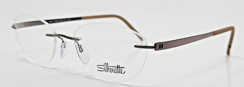 Silhouette 5529 Color 6760 Silver & Flesh Tone Rimless 50-17-135 Eyeglasses