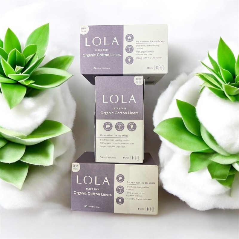 Organic Cotton Ultra Thin Liners Lola Light Absorbency 36 Ct Made In Italy 3 Box gallery