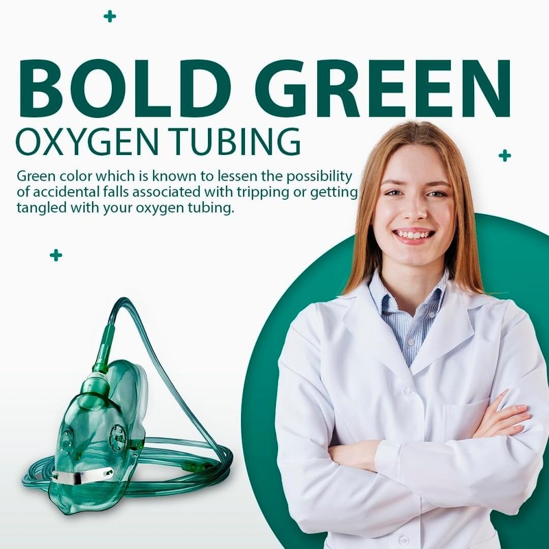 Oxygen Tubing 50FT Green Crush Resistant Non Kinking for Cannula Nasal Tubing gallery