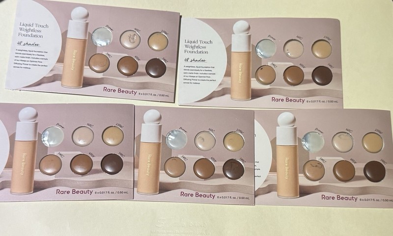 5x NEW Rare Beauty Liquid Touch Weightless Foundation Carded 1 PRIMER & 5 SHADES