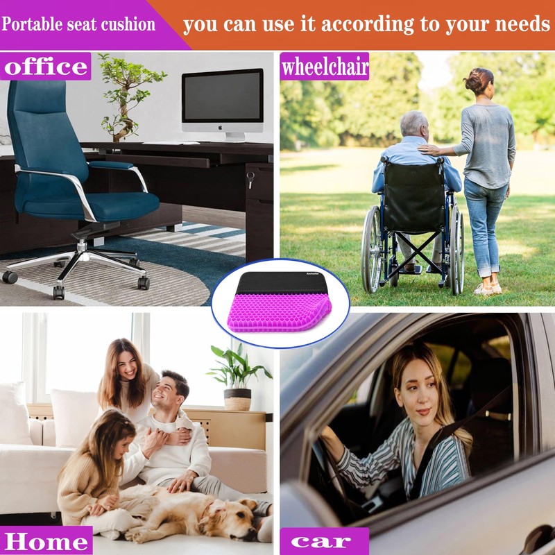 Plus Size Gel Seat Cushion for Long Sitting, Extra Large and Thick, Gel Cushi... gallery