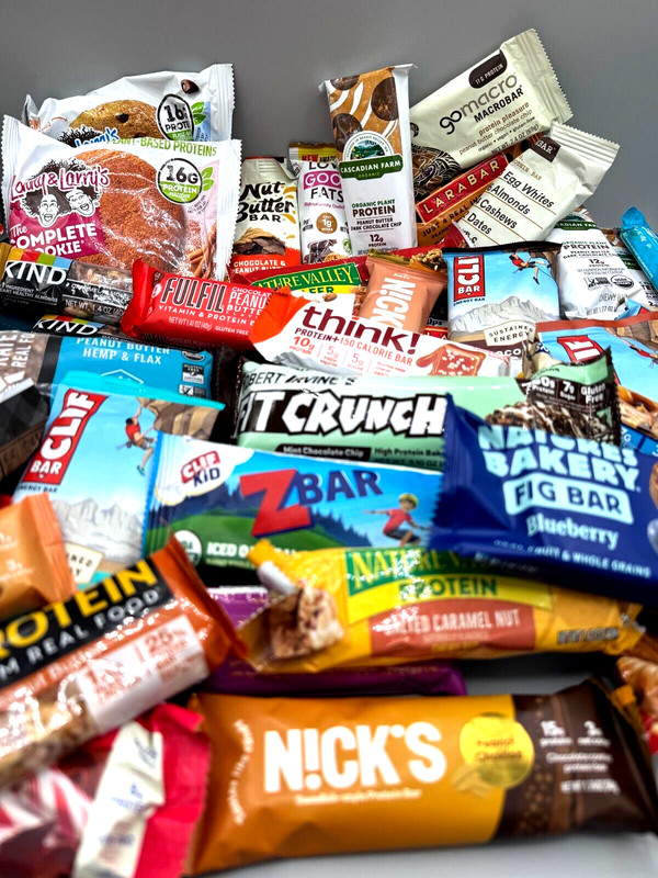 90 Assorted Brand – ENERGY NUTRITION PROTIEN BARS – Nature valley/Clif/RX/Kind