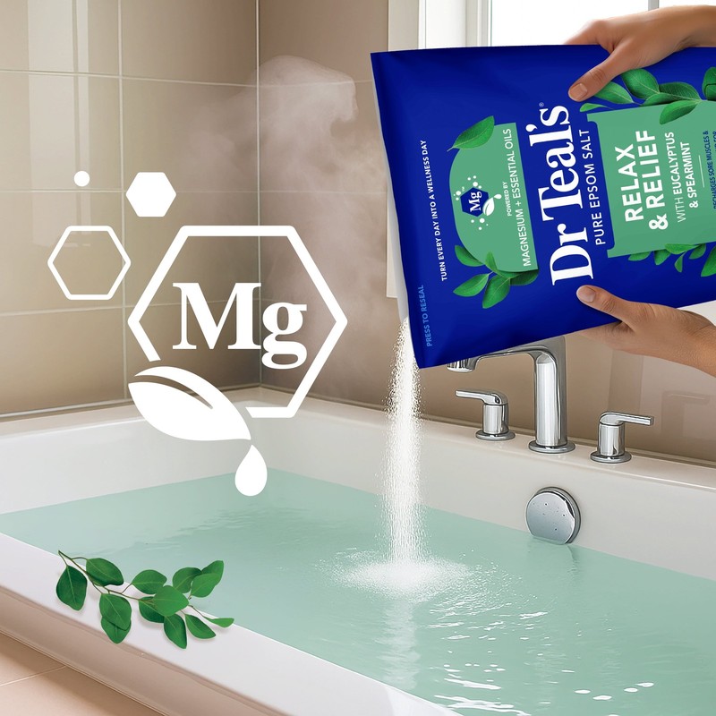Epsom Salt Magnesium Soak, Relax & Relief with Eucalyptus & Spearmint, 7 lbs gallery