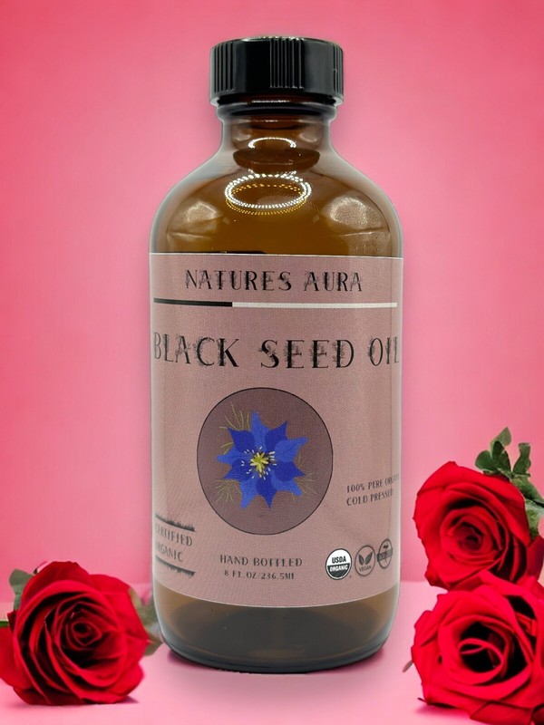 Natures Aura Organic Black Seed Oil - (8 Oz) | 100% Pure, Cold Pressed, Edible gallery