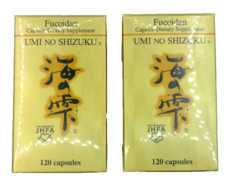 Fucoidan UMI No Shizuku Supplement 120 Capsules [2-Pack] *NIB AUTH* 2027
