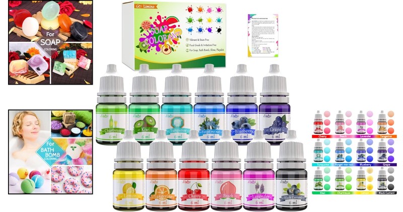 Skin Safe Food Grade 12 Color Liquid Soap Colorants for DIY Projects gallery
