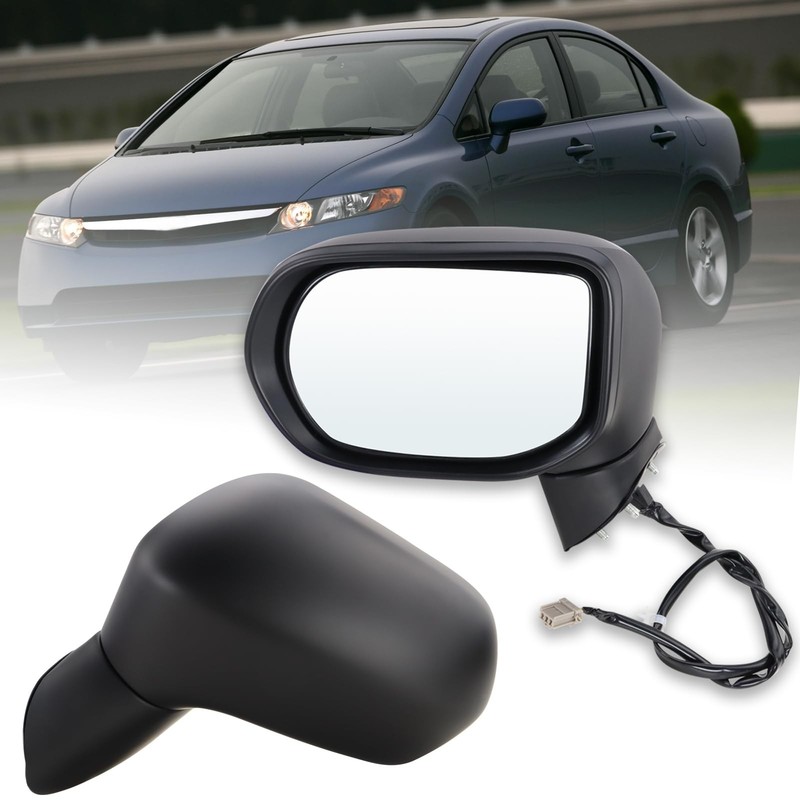 Lqito Left Driver Side Mirror For 2006 2007 2008 2009 2010 L-3Pins, Black