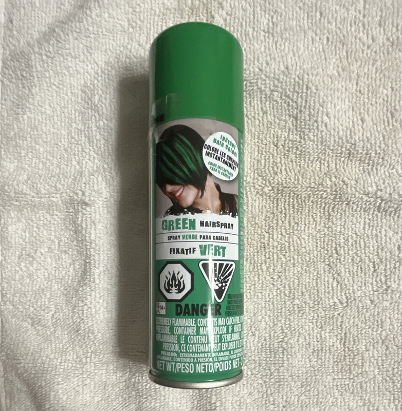 Green Temporary Hair Color Spray, Instant Color Hairspray, MPN 347800.03