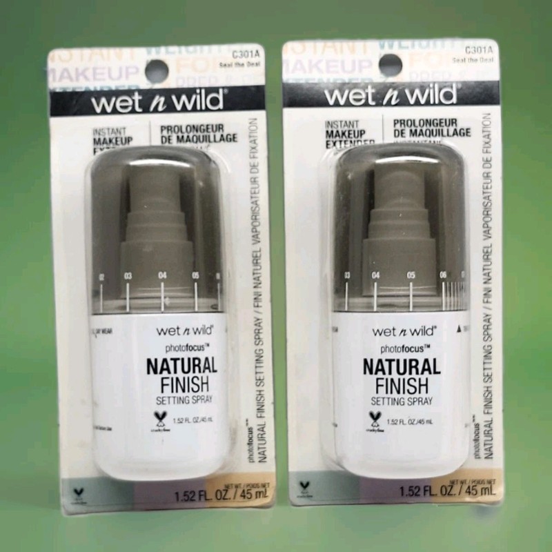 Wet N Wild PhotoFocus Natural Finish Settting Spray C301A Seal The Deal 2 pcs