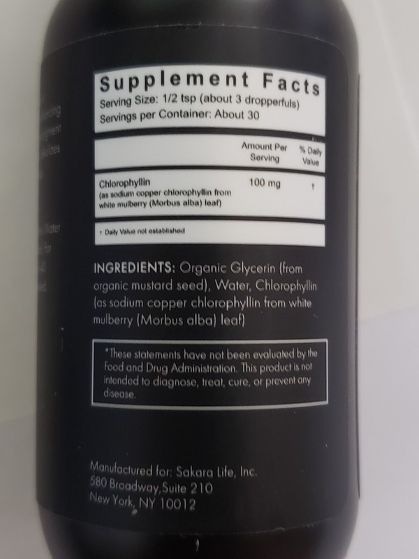 Sakara - Detox Water Drops - 2 fl oz bottle - Chlorophyll Drops - Exp 6/2026 gallery