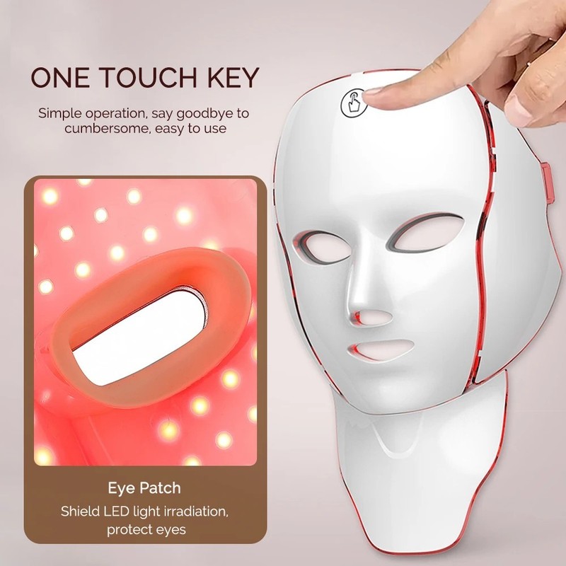 Face Neck Beauty Mask 7 Colors Light LED Mask Repair Skin Anti Aging gallery