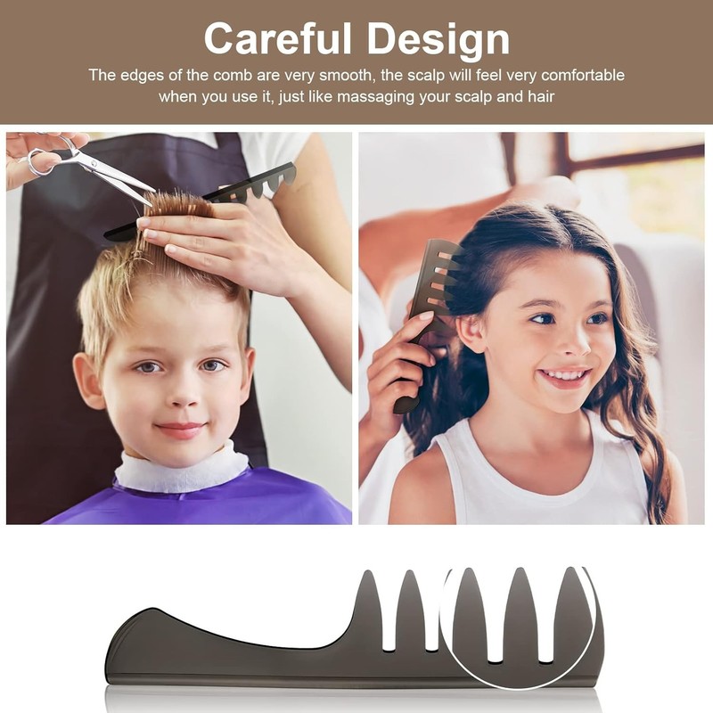 Mens Styling Comb, 6Pcs Wide Tooth Hair Comb Set, One Size, 6 pcs gallery