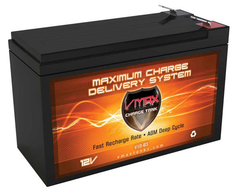 V10-63 HUMMINBIRD FISH FINDER BATTERY 10AH 12V AGM 12 VOLT SEALED DEEP CYCLE
