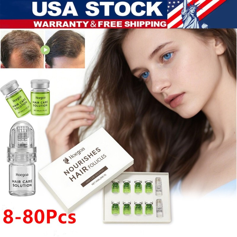 8/80pcs Advanced Hair Growth Serum Anti Hair Loss Fast Regrowth Scalp Treatment