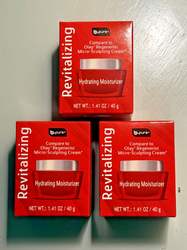 B-Pure Revitalizing Hydrating Moisturizer 1.41 oz Bundle of 3 New In Box!