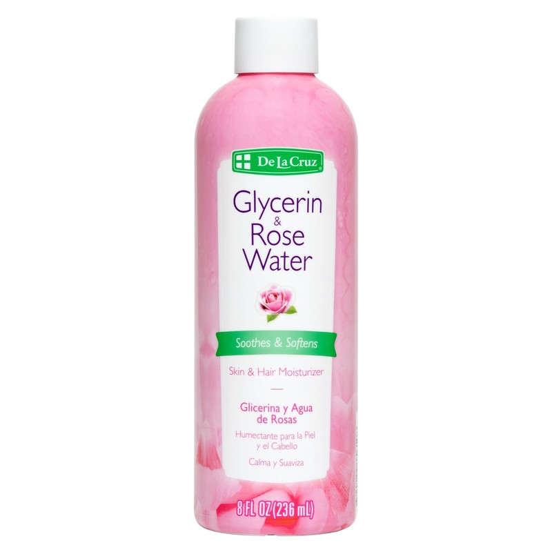 De La Cruz Glycerin & Rose Water Skin SPRAY and Refill Bottle 8 OZ (2 ITEMS!) gallery