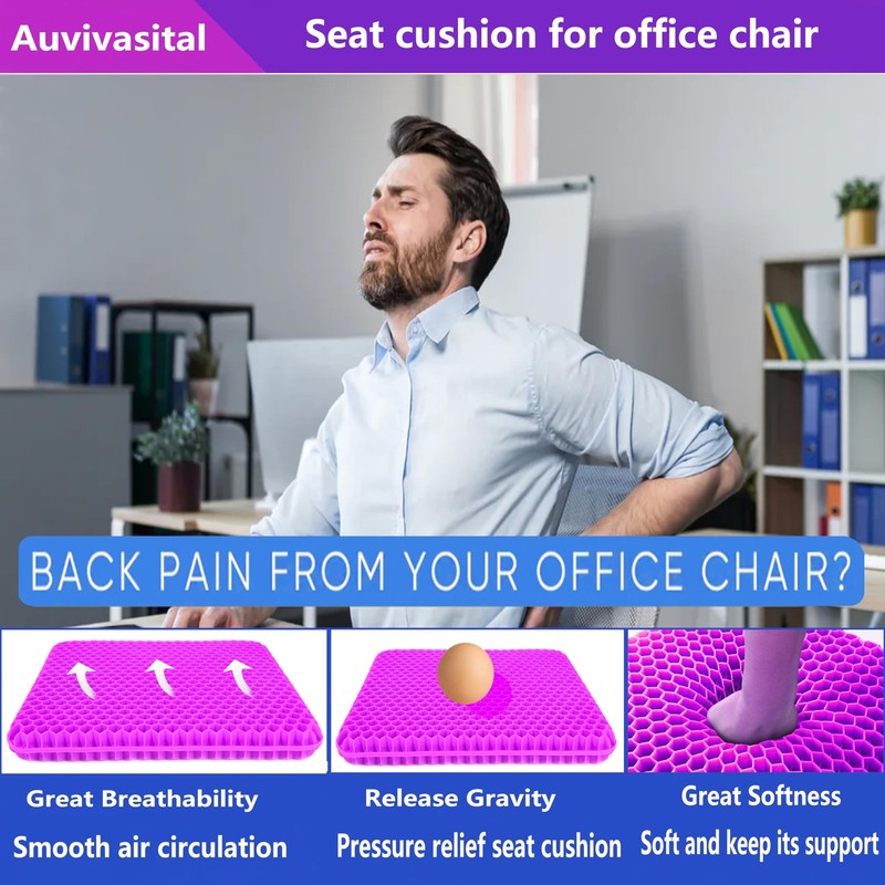 Plus Size Gel Seat Cushion for Long Sitting, Extra Large and Thick, Gel Cushi... gallery