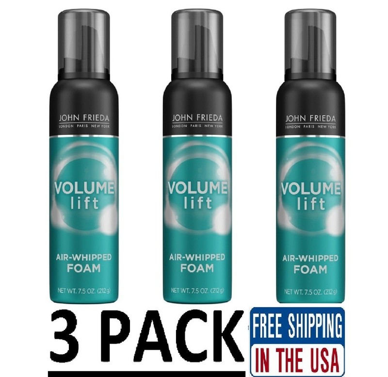 (3 PACK) John Frieda Collection Volume Lift Air-Whipped Foam Hair Mousse 7.5 oz
