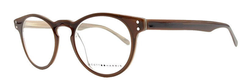 SCOTT HARRIS – SH-408 C3 47/20/140 – BROWN / CRYSTAL – NEW Authentic EYEGLASSES