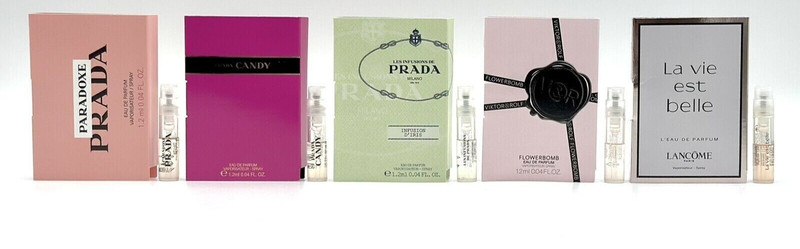Women’s 5 Best Seller Fragrance Sample Spray Vials Gift Set BNIB