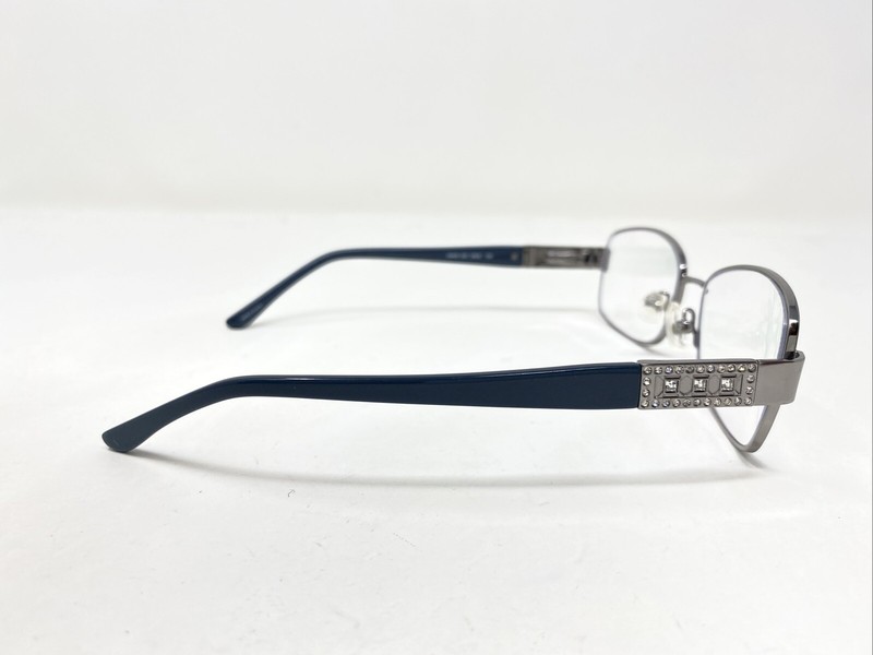 Saks Fifth Avenue SAKS 303 06LB 53-16-130 Silver Full Rim Eyeglasses Frame W355 gallery