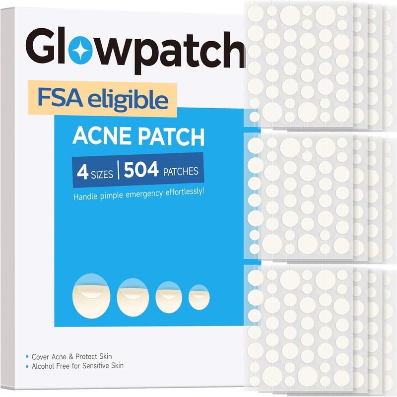 Pimple Patches for Face (504 Count), FSA Eligible Acne Patch Bulk, Zit Sticke…