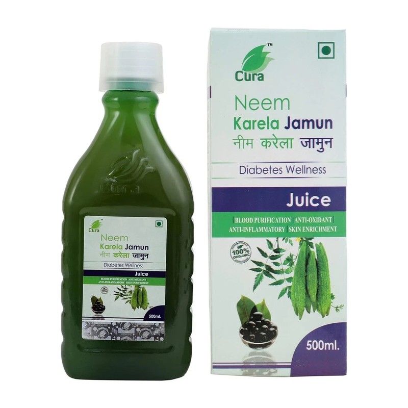 Cura Neem Karela Jamun Ras 500ml – Pack of 1