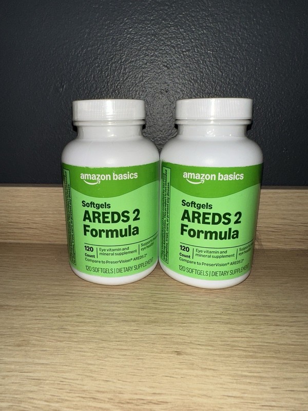 2 Count – AREDS 2 Formula Softgels 240 Total Amazon Basics 120 Count Each