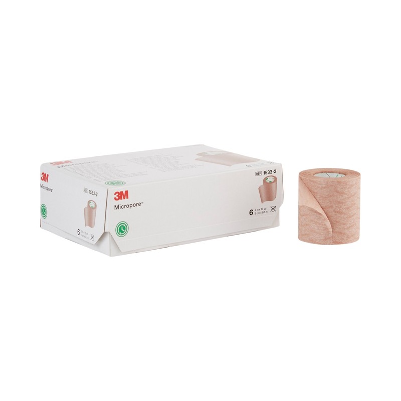 3M Micropore Surgical Tape 2″ x 10 Yd 1533-2 1 Box 6 Rolls/Box