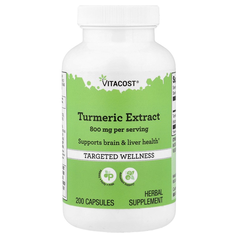 Turmeric Extract, 200 Capsules (400 mg per Capsule)