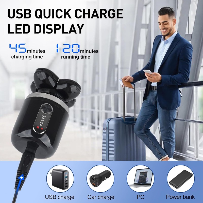 5-in-1 Electric Head Shavers Upgraded Detachable Head Shavers for Bald Men 5D... gallery
