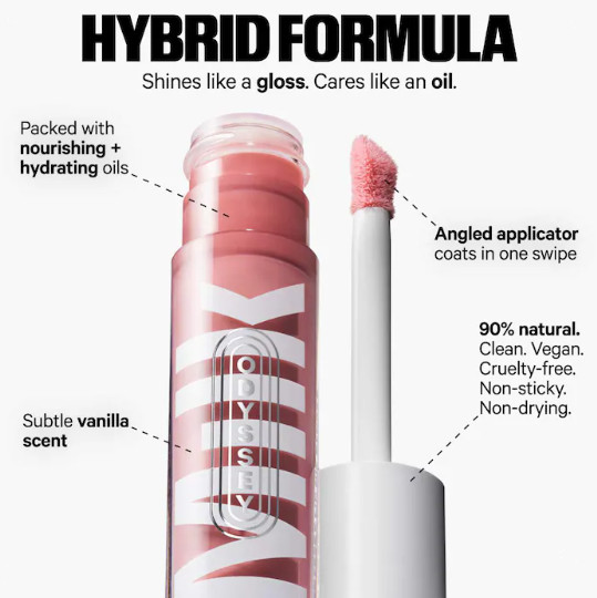 Odyssey Hydrating Non-Sticky Lip Oil Gloss, Soul Search, 0.2 oz, New gallery