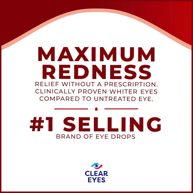 3 Pack Clear Eyes Maximum Strength Redness Relief Eye Drops 0.5 Oz Each gallery
