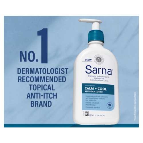 4 Pack Sarna Anti-Itch Lotion Calm & Cool 7.5 oz Pramoxine HCl 1% Menthol Steroi gallery
