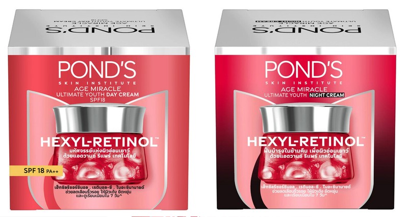 SET OF PONDS AGE MIRACLE ULTIMATE YOUTH DAY SPF18 AND NIGHT CREAM 2 X 10 g.