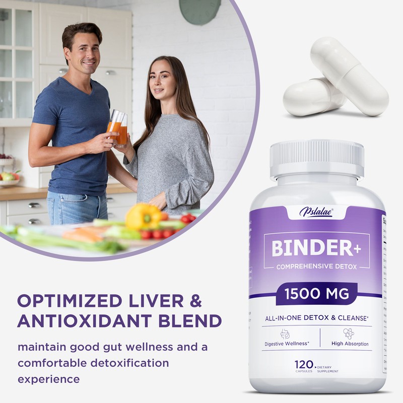 Binder Detox - Activated Carbon,Zeolite - Liver Detox & Cleanse,Digestive Health gallery