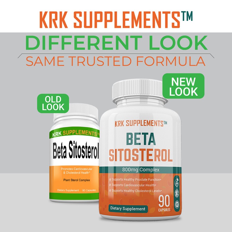1 btl Beta Sitosterol 800mg Prostate Support Urinary Bladder KRK Supplements gallery