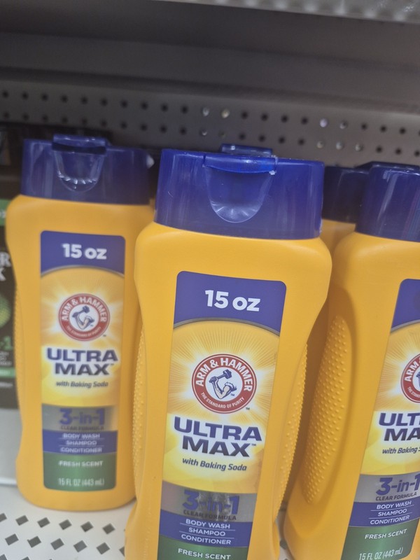 Arm & Hammer Ultra Max 3-in-1 Body Wash Shampoo & Conditioner Fresh 15 fl oz