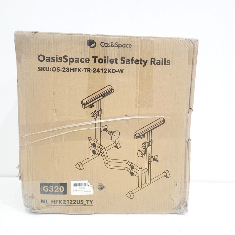Toilet Safety Rails, OasisSpace Stand Alone Toilet Rail 350lbs, Adjustable G320 gallery