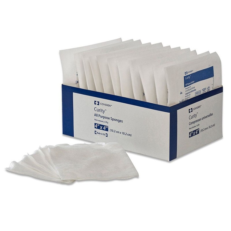 Curity 4-Ply Non-woven Gauze Sponge Sterile 4 x 4″ 10 Pack(s) 10 per Pack