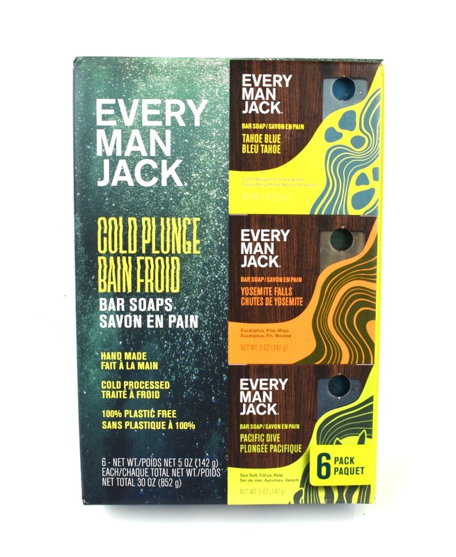 Every Man Jack Cold Processed Bar Soap Variety Pack, 6 Bars × 5 oz(141.7 g)