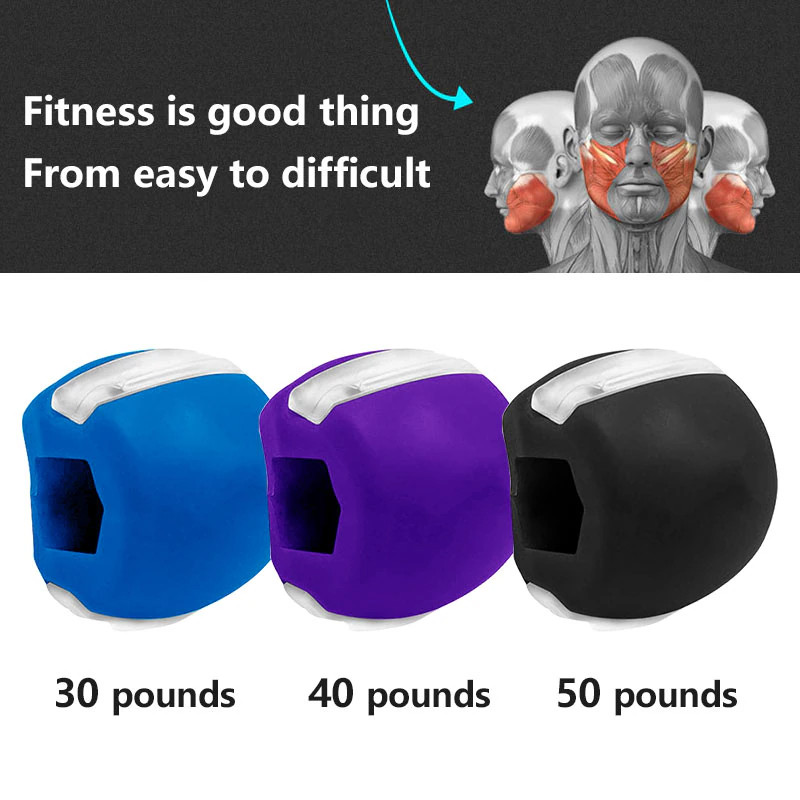 3PCS Jawline Exerciser Mouth Exercise Fitness Ball Neck Face Jaw Trainer Toning gallery