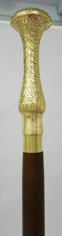 Designer Victorian Handle Brass Walking Stick Cane Antique Style Vintage Gift