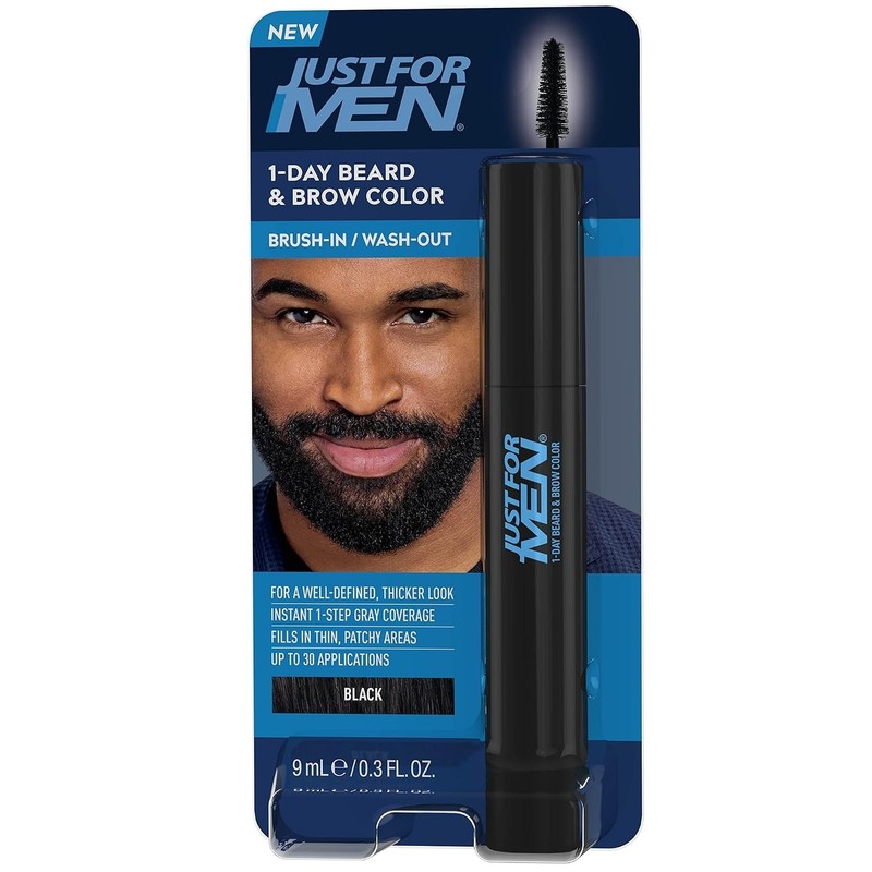 Up to 30 Applications of 1-Day Beard & Brow Color - Black, Fills Patchy Areas gallery