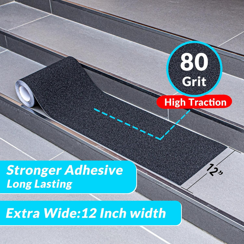 Anti Slip Traction Tape 12in x 38Ft Abrasive Adhesive Stair Step Safety gallery